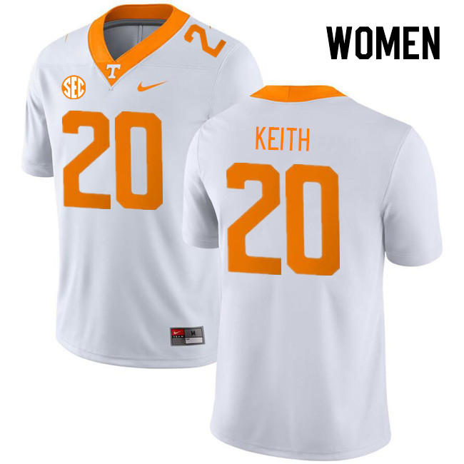 Women #20 Khalifa Keith Tennessee Volunteers College Football Jerseys Stitched Sale-White